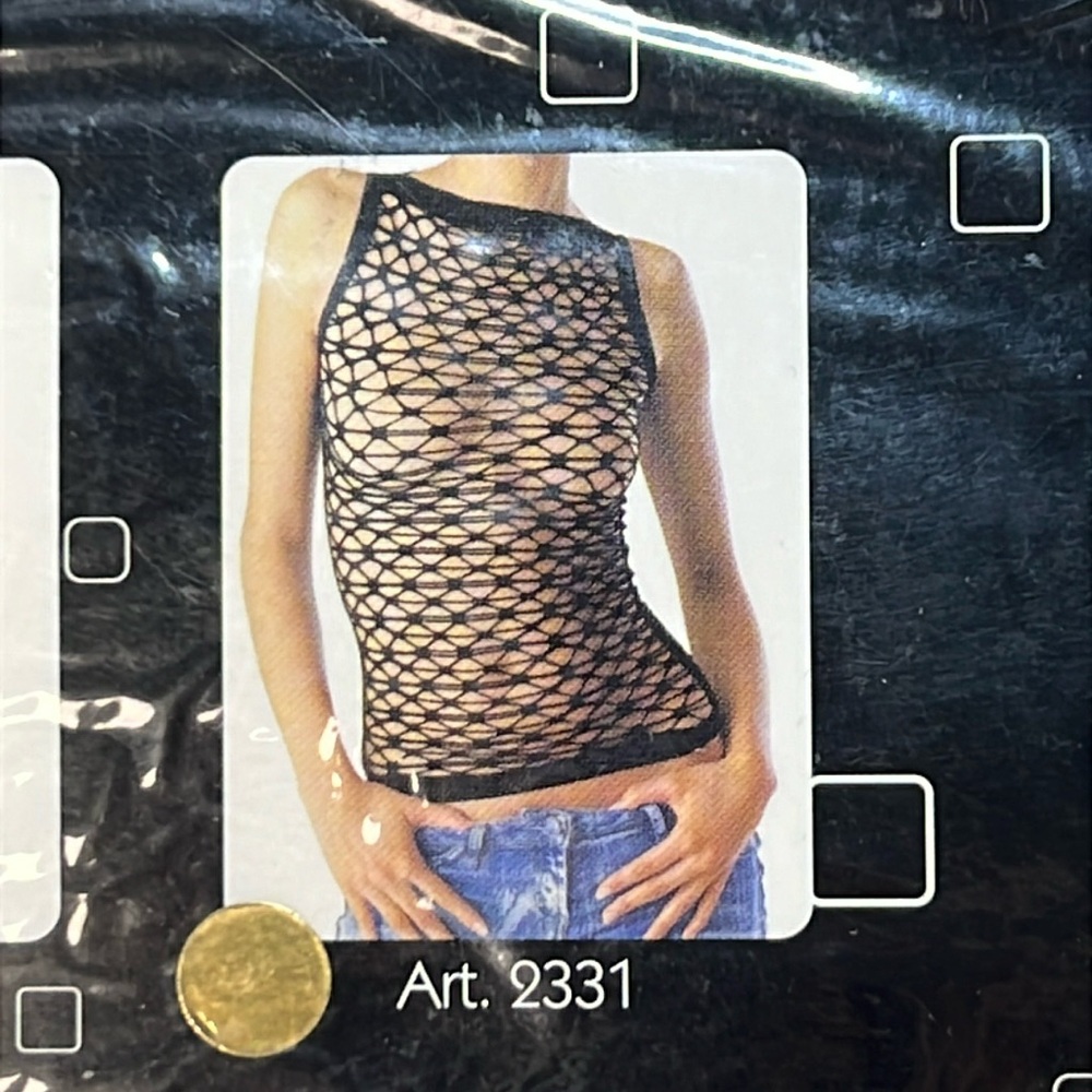 AMB Stocking Cage/Net Pullover Top. Pastel Pink NIP